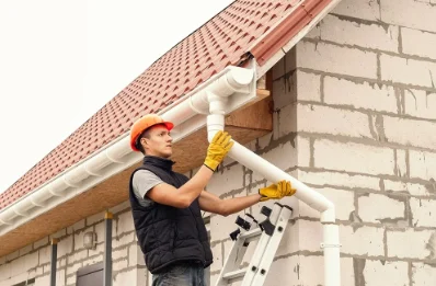 Pose et remplacement de gouttières à Servins
